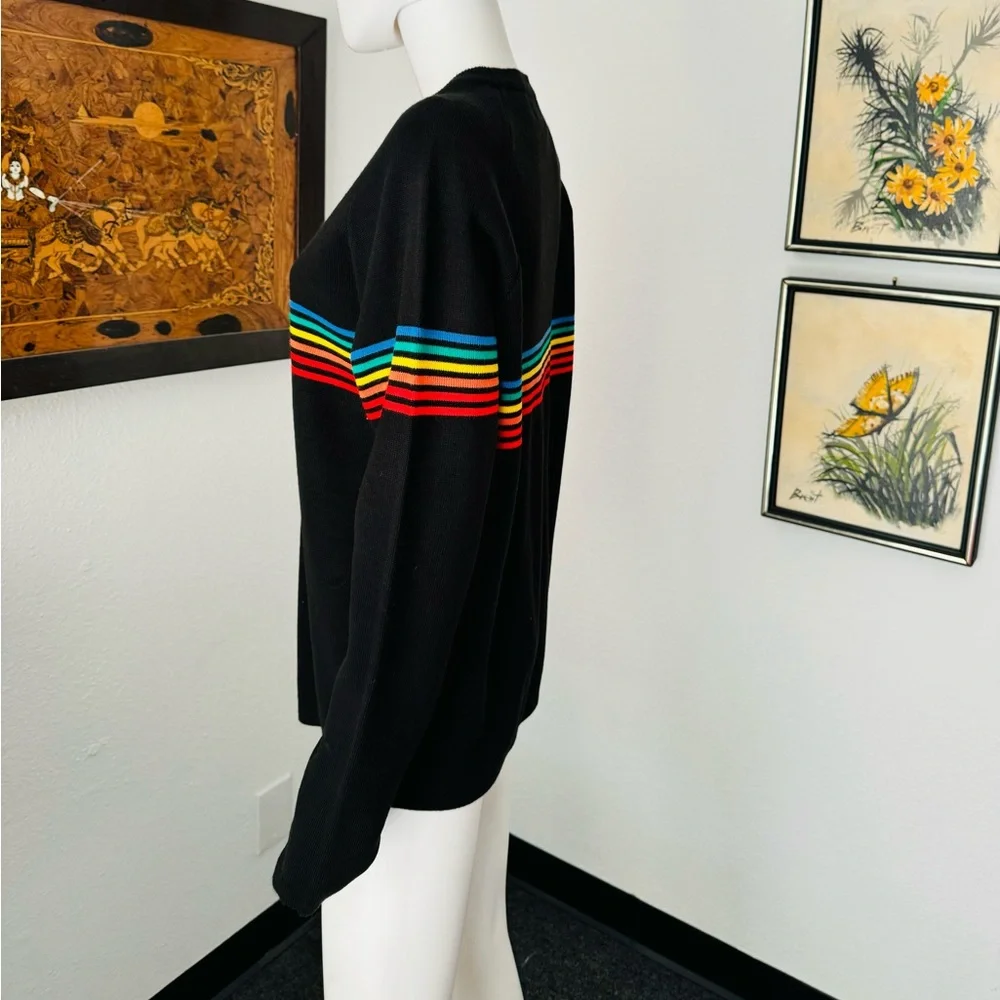 Vintage Stubello Rainbow Mens Wool Ski Sweater - Picture 7 of 8